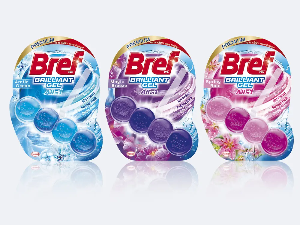 Bref Brilliant Gel Active Ocean, Magic Breeze, Spring Rain