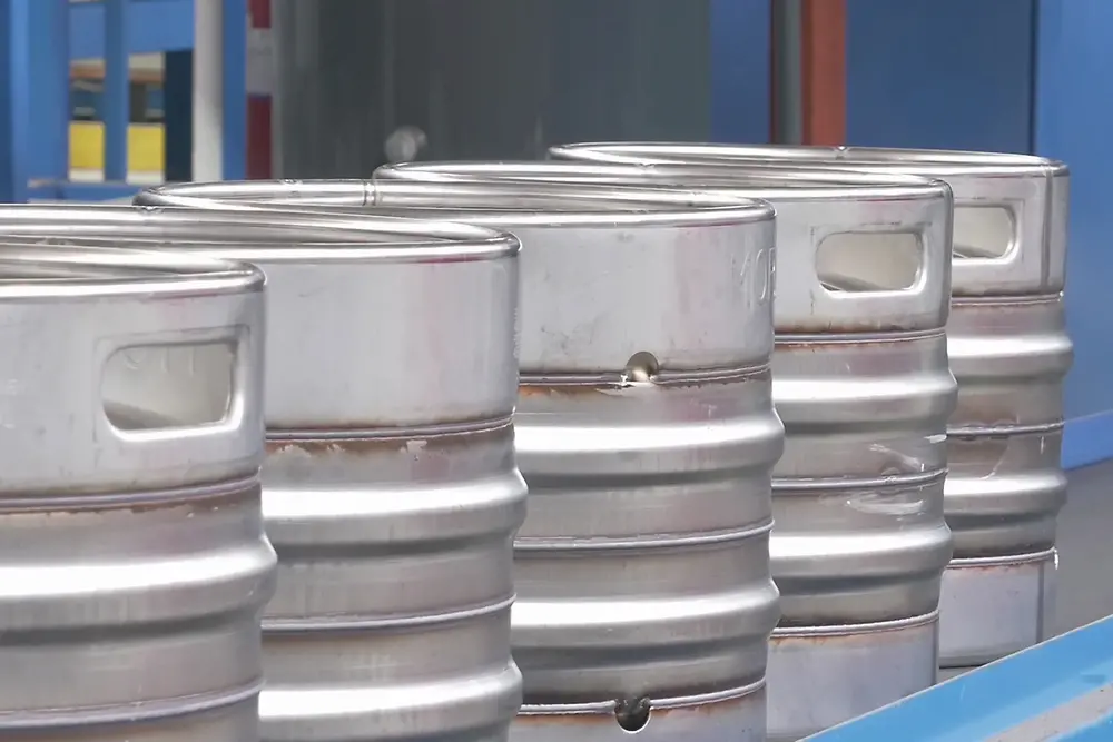 Stainless steel kegs before pickling